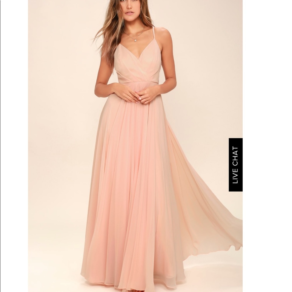 Lulus All About Love Blush Maxi M - Picture 2 of 5